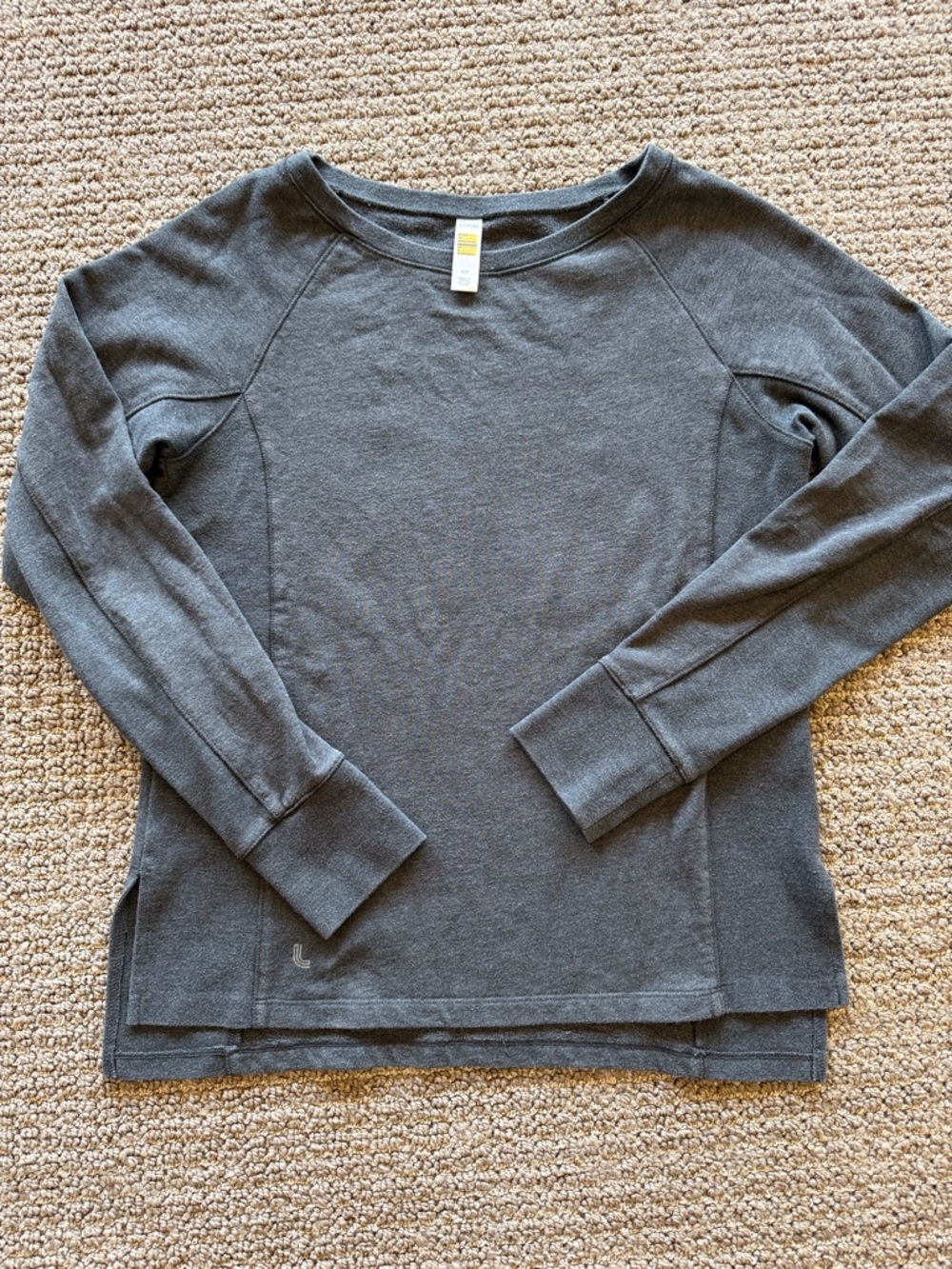 Lole Gray Long Sleeve Crew Pullover